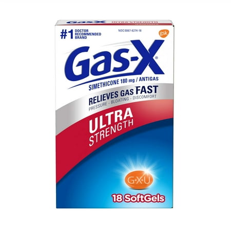 Gas-X Ultra Strength Gas Relief Softgels, 18 Count