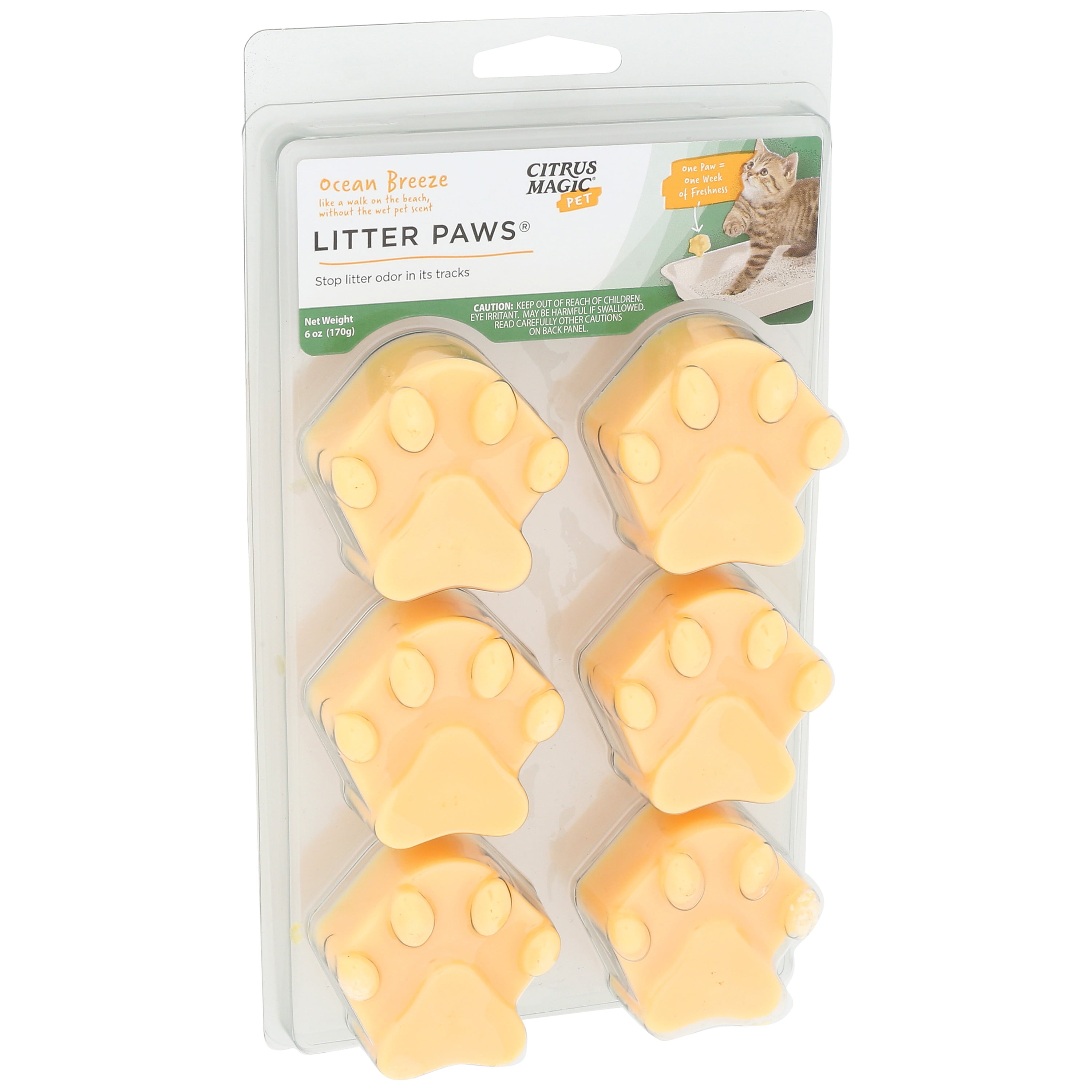 Citrus Magic Pet Odor Control Pods for Litter Ocean Breeze, Pack of 6, 6-Count Each