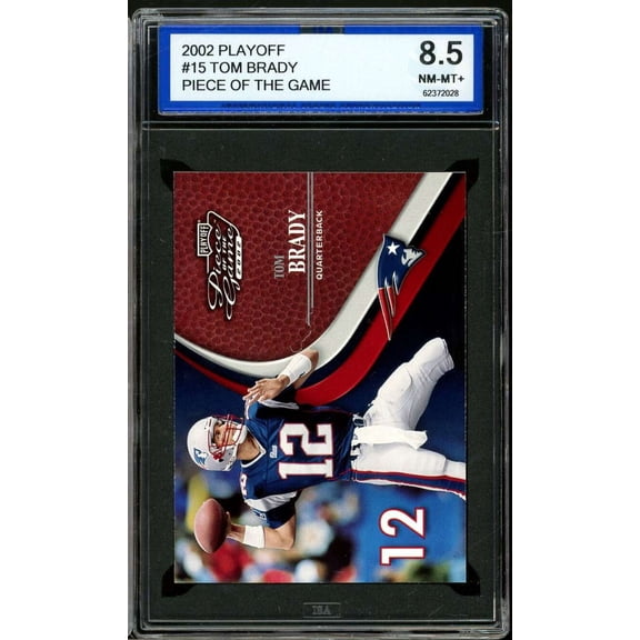 Tom Brady Card 2002 Playoff Piece Of The Game #15 ISA 8.5 NM-MT 