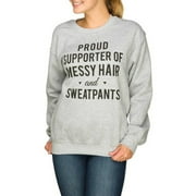 Juniors' Sarcastic Graphic Crewneck Pullover Sweater