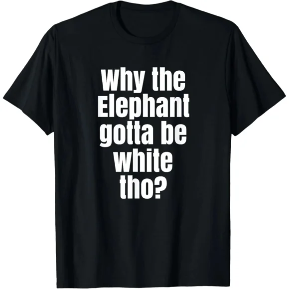 White Elephant Funny Elephant Party Art Unisex T-Shirt NG1115, S-5XL