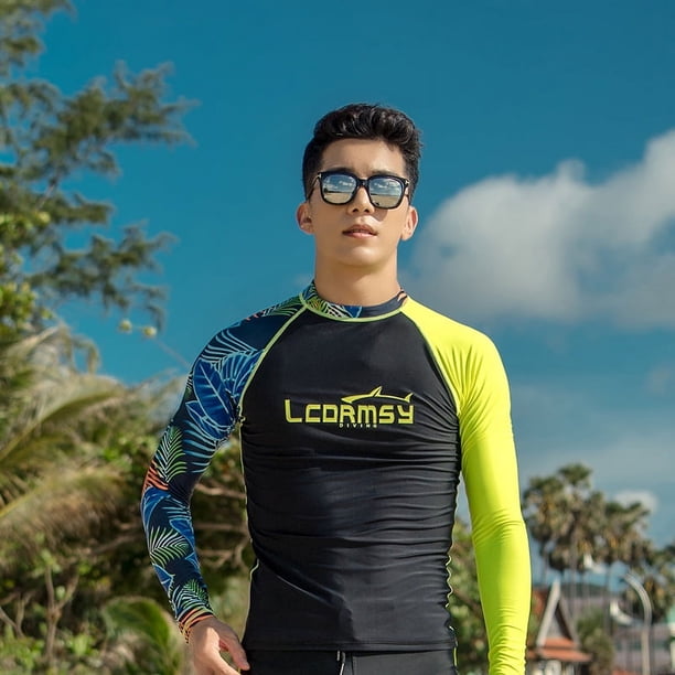 Traje de buceo para hombre, protector solar, secado rápido, traje de buceo, traje de surf de playa ajustado, traje de baño de medusas de manga larga y secado rápido