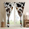 thumbnail image 4 of Erosebridal Highland Cow Skull Blackout Curtains Southwestern Western Curtains & Drapes 2 Panels 42"Wx84"L,Tribal Geometry Aztec Curtains Wild Animal Skin Cowhide Exotic Western Home Decor, 4 of 6