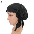 thumbnail image 4 of Solid Color Women Sleeping Hat Adjustable Night Cap Satin Silk Wrap Hair Care, 4 of 10