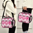 thumbnail image 5 of FORMRS Student Lunch Bag Insulated Reusable Cooler Box with Zipper Pockets, Heart Geometric, 5 of 9