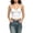 White, variant on Womens Twist Front V Neck Tank Top Spaghetti Strap Crop Tops Double Lined Camisole Summer