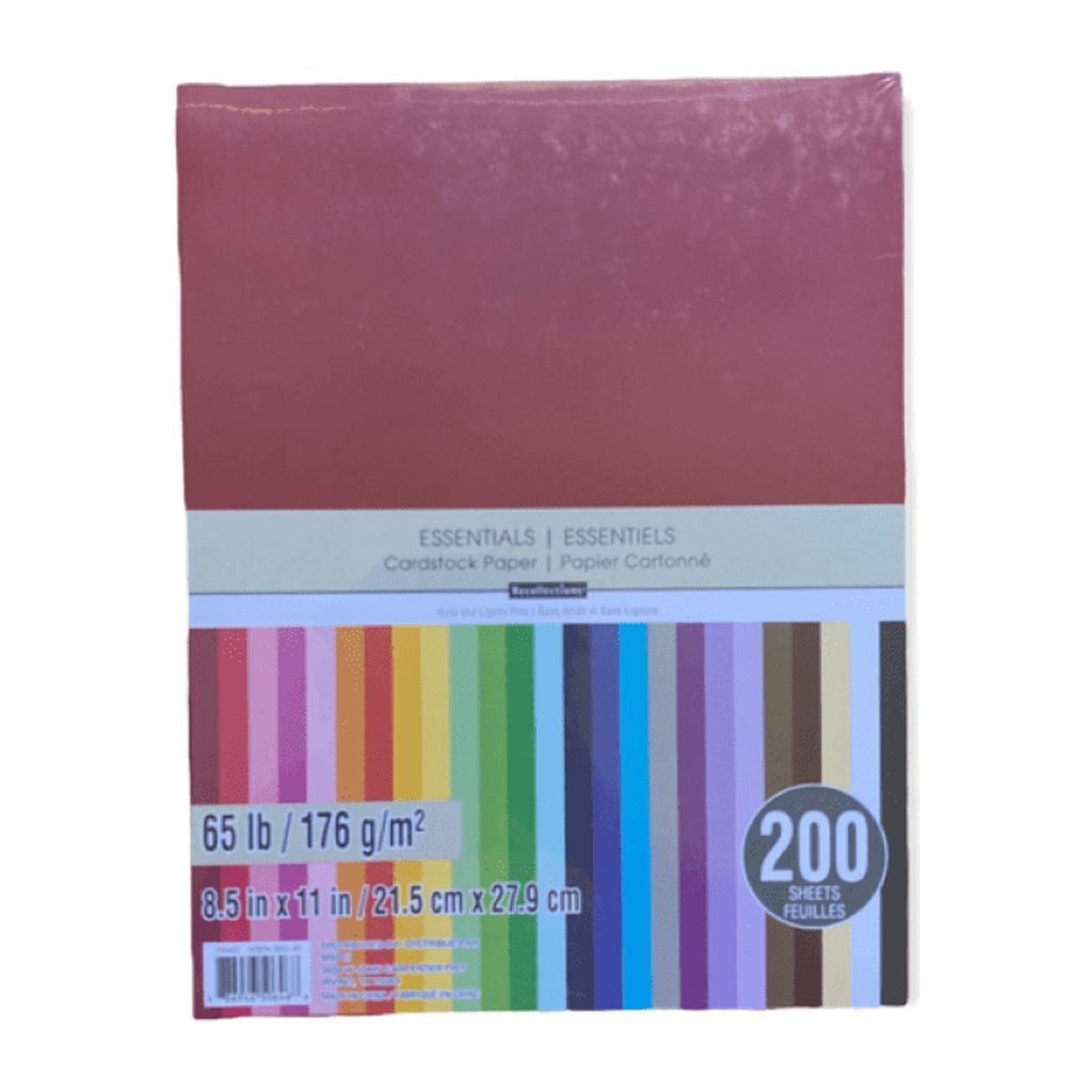Recollections Cardstock Paper, Essentials 20 Colors - 200 Sheets 8-1/2 X 11