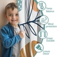 thumbnail image 3 of Blackout Kids Curtains,Orange Boho Abstract and Plant Pattern Childrens Insulated Curtains Set Of 2,Bedroom Essentials,Toddler Room Decor 42x84in(106x213cm), 3 of 5