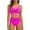 *11-Hot Pink, variant on Women's 2 Piece Sporty Bikini Set,Ladies Spaghetti Strap Bathing Suit,High Waisted High Cut Swimsuit For Women,Blue,Size L