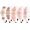 Beige+Pink, variant on 5 count Plastic Flower Headbands Floral Hair Bands Hoops Accessories
