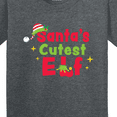 thumbnail image 4 of Inktastic Christmas Santa's Cutest Elf Youth T-Shirt, 4 of 5