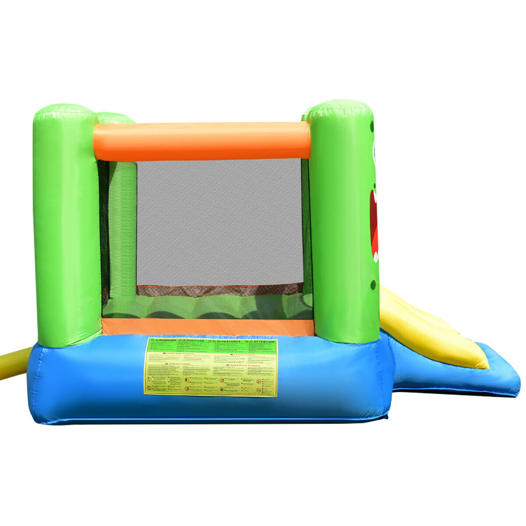 Costway Inflatable Castle Bounce House Jumper Kids Playhouse with Slider and 550W Blower