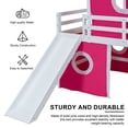 thumbnail image 5 of Aukfa Princess Low Loft Bed with Slide - Twin Size Castle Bed with Tent for Kids - Pink, 5 of 7