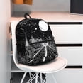 thumbnail image 5 of Honeii Futuristic Moonlit Cityscape Print School Backpack,Casual Lightweight Travel Rucksack Daypack,Backpacks for College High, 5 of 6
