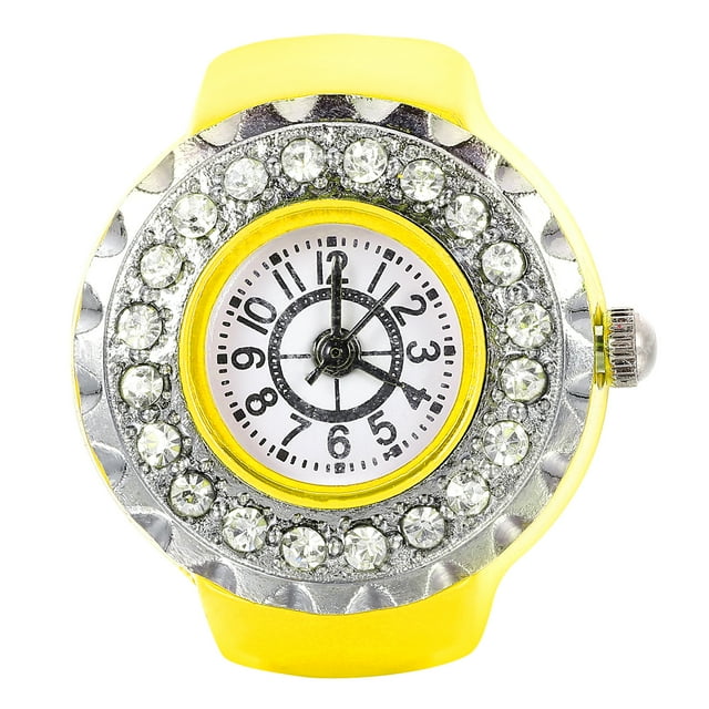 Shisuyan Bling Decor Ring Watch For Boys Stylish Finger Accessory With Micro Jewelry For Everyday Wear Teens
