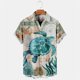 thumbnail image 2 of Camisa de manga corta con solapa y estampado geométrico hawaiano para hombre Pompotops  oipoqjl48501, 2 of 3