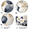 thumbnail image 3 of Designart "Hydrangea Blooms Heaven in White and Gold II" Floral Metal Wall Art Prints, 3 of 5