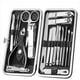 thumbnail image 1 of Juego de cortaúñas de acero inoxidable, kit profesional de manicura y pedicura, tijeras para uñas, juego de cuidado facial y de uñas portátil de viaje, 19 piezas, 1 of 8