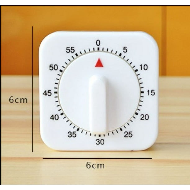 Temporizador de cocina mecanico cuadrado de 60 minutos con alarma 6 6 cm Walmart en linea