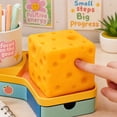 thumbnail image 4 of Fake Cheese Stress Relief Toy, 4 Inch Ultra Soft Slow Rising Jumbo Squishy Cheese Squeeze Toys, Clay Filler Sensory Toy for All Ages, 4 of 9