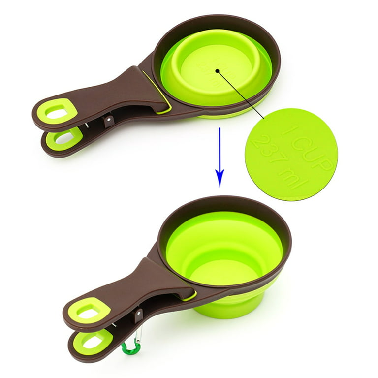 Collapsible Measuring Cups Portable Food Grade Silicone Scoop for
