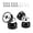 Black, variant on ABCISI Powerful Magnetic Doorstop - 2 Pcs Stainless Steel Mini Door Stopper, Heavy Duty Magnetism Door Holder for Bedroom Bathroom Kitchen Home Office