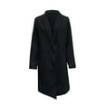 thumbnail image 3 of BDPORKAS Trench Coat Women Warm Double Breasted Wool Pea Coat Trench Coat Jacket, 3 of 4