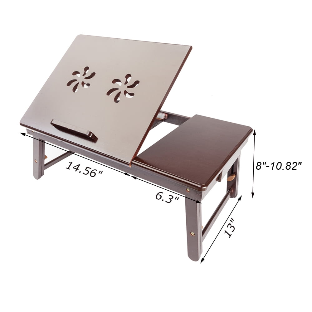 Private Jungle Retro Double Flowers Pattern Adjustable Bamboo Lap Desk Tray,Dark Coffee Private Jungle Retro Double Flowers Pattern Adjustable Bamboo Lap Desk Tray,Dark Coffee