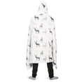 thumbnail image 3 of Safdie & Co. Premium Ultra Soft Flannel Hoodzy Hooded Throw Blanket with Sherpa Deer Silhouettes, 3 of 4