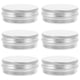 thumbnail image 1 of 6 uds pequeñas latas redondas de aluminio con tapas de tornillo para barras de loción bálsamo para barba manualidades DIY recipientes metálicos herméticos para viajes y almacenamiento, 1 of 8