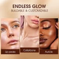 thumbnail image 6 of Jutqut Liquid Highlighter Makeup, Liquid Glitter Monochrome Makeup Stick Silky Smooth, 02#Candlelit, 6 of 7
