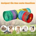thumbnail image 4 of 3 Way Collapsible Rabbit Tunnel Rabbit Hide Small Animal Activity Tunnel Toy for Dwarf Rabbits Rabbits Guinea Pigs Cats, 4 of 5