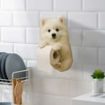 thumbnail image 2 of Dog Toilet Paper Holder with Realistic Dog Sculpture for Wall Mount, Cute and Functional Design for Bathroom and Small Spaces, 2 of 5