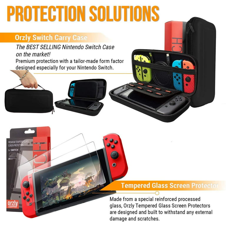 Nintendo Switch OLED Accessories Bundle Pack Set Carrying Case Bumper  Playstand