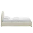 thumbnail image 4 of Resort Performance Velvet Arched Round Twin Platform Bed in Alabaster, 4 of 9