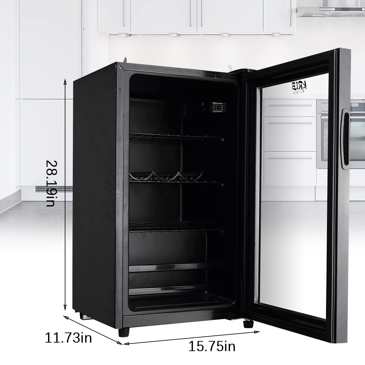 Mini Fridge 120 Can Beverage Refrigerator Cooler, 3.2 Cu.Ft Drink Fridge for Soda Wine Beer, Adjustable Temperature，Black