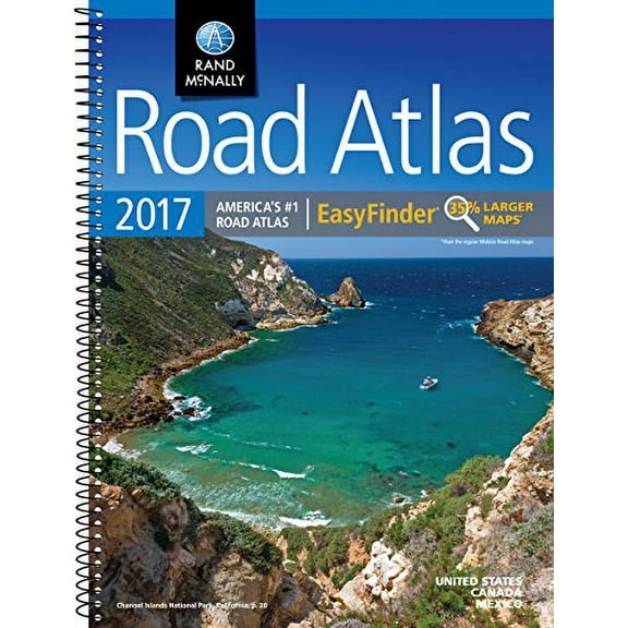 Pre-Owned Rand McMally 2017 Road Atlas Easy Finder US Canada Mex (Paperback) 0528015532 9780528015533