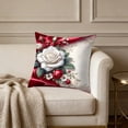 thumbnail image 6 of Yhmxh White Roses Throw Pillow Covers 18x18 Inch Floral Cushion Cases for Bedroom or Living Room, Romantic Rose Decorative Pillowcases Sofa Cushion Covers for Elegant Home Decor, 6 of 6