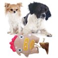 thumbnail image 2 of Dog Squeaky Toy Cartoon: Linen Cute Puppy Teething Toy Dog Tug Toy with Cow Hoof, 2 of 4
