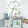 thumbnail image 3 of Designart 'Tropical Green Leaves On White In Summer Times II' Tropical Framed Art Print, 3 of 4