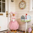 thumbnail image 4 of RoamHome Easter Bunny Porch Goose Outfit, 23 Inch Tutu Dress & Bunny Hat Set for Lawn Goose Statue Holiday Decor for Patio Garden Decoration, 4 of 9