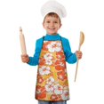 thumbnail image 2 of Pioneer Flower Floral Print Pattern Kids Aprons for Girls and Boys,Adjustable Neck Strap Toddler Aprons for Kids Cooking Baking, 2 of 7