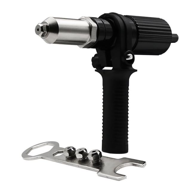 Kit Adaptateur Rivet Électrique, Poignée en Plastique Acier Allié Économiseur de Travail Adaptateur Rivet Électrique pour Bureau