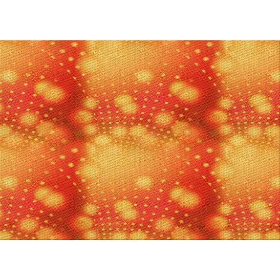 Ahgly Company Indoor Rectangle Patterned Neon Red Area Rugs, 5' x 8'