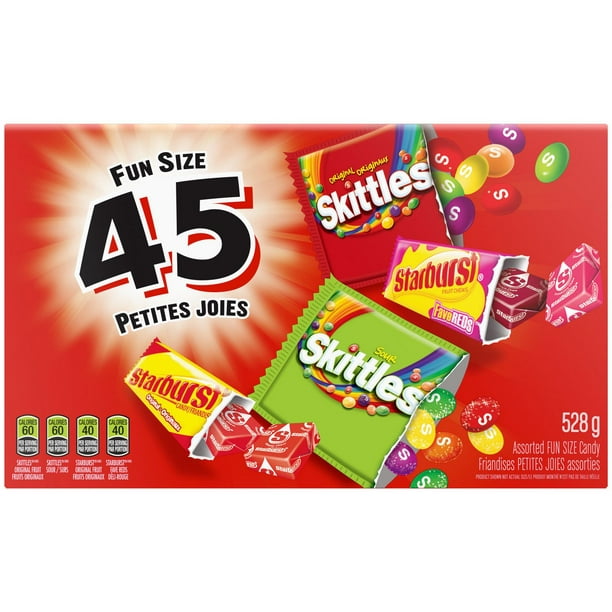 Skittles Original, Starburst Original et Starburst Fave-Red Candy, Halloween, taille amusante, boîte, 45 unités