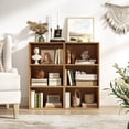 thumbnail image 3 of Giantex 3-Cube Bookcase, Floor Standing Open Bookshelf w/7-Position Adjustable Shelves, Modern Display Shelf, Natural, 3 of 9