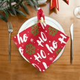 thumbnail image 2 of GZHJMY Christmas Hohoho Snowflake Cloth Napkins Washable Reusable Polyester Dinner Napkins 20 x 20 Inch for Home Weddings Parties Holiday Table Napkins Set of 1, 2 of 7