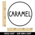 thumbnail image 2 of Caramel Flavor Scent Rounded Text Self-Inking Rubber Stamp Ink Stamper - Pink Ink - Small 3/4 Inch, 2 of 7