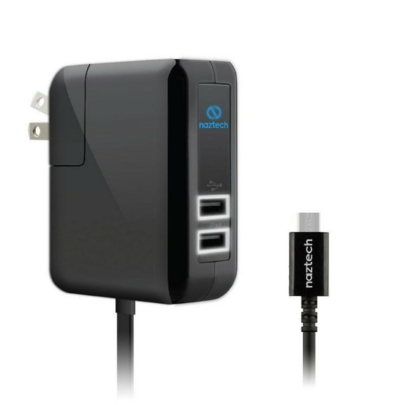 Naztech N422 Trio Micro USB 4.8A Travel Charger Black (N422W-12434-HYP)