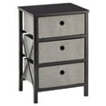 thumbnail image 4 of mDesign 3 Drawer Foldable Fabric and Wood Dresser Storage Unit - Charcoal Gray, 4 of 4